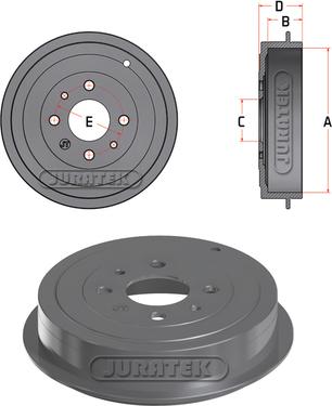 Juratek JDR024 - Спирачен барабан vvparts.bg