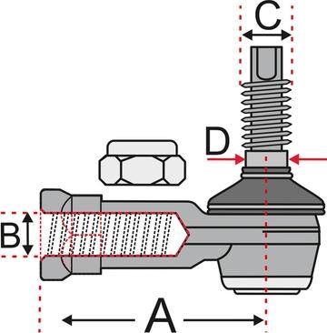 Juratek JSS2000A - Накрайник на напречна кормилна щанга vvparts.bg