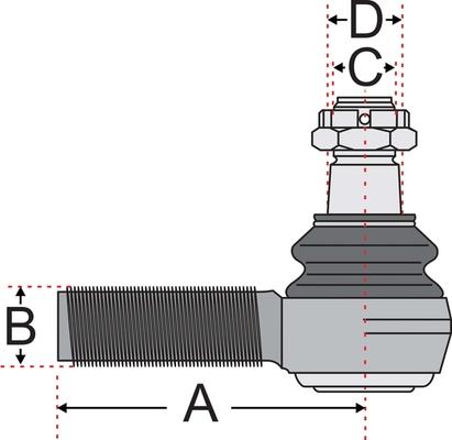 Juratek JSS2126A - Накрайник на напречна кормилна щанга vvparts.bg