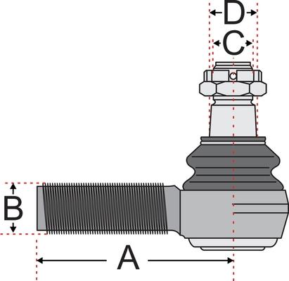 Juratek JSS2714A - Накрайник на напречна кормилна щанга vvparts.bg