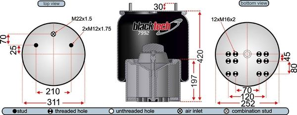 Juratek RML7992CP - Маншон, въздушно окачване vvparts.bg