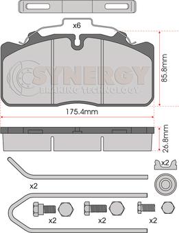 FTE 9500712 - Комплект спирачно феродо, дискови спирачки vvparts.bg