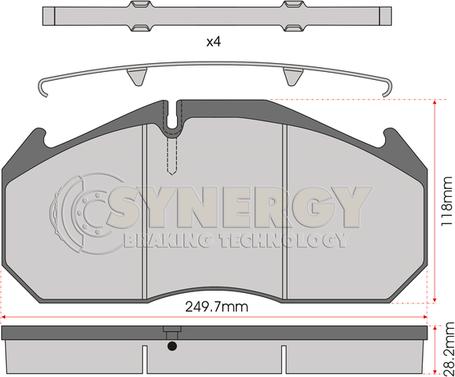 Juratek SYN2760 - Комплект спирачно феродо, дискови спирачки vvparts.bg