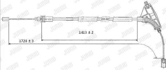 Jurid 432416J - Жило, ръчна спирачка vvparts.bg