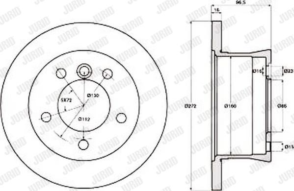 Jurid 569121J - Спирачен диск vvparts.bg