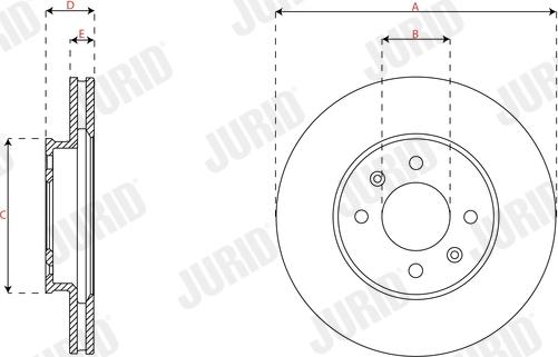 Jurid 563461JC-1 - Спирачен диск vvparts.bg