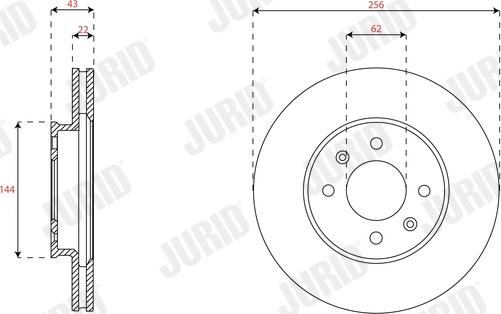 Jurid 563461JC-1 - Спирачен диск vvparts.bg