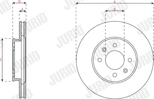 Jurid 563461JC - Спирачен диск vvparts.bg