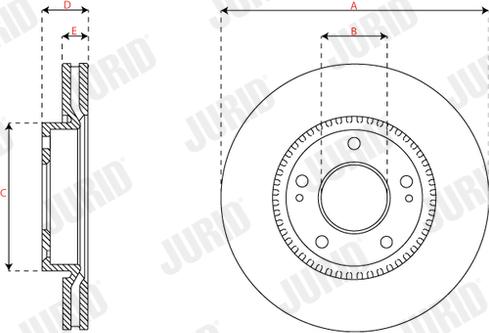 Jurid 563576JC - Спирачен диск vvparts.bg