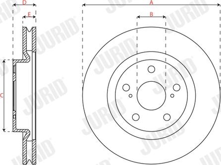 Jurid 563699JC - Спирачен диск vvparts.bg