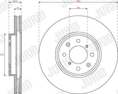 Jurid 563611JC - Спирачен диск vvparts.bg