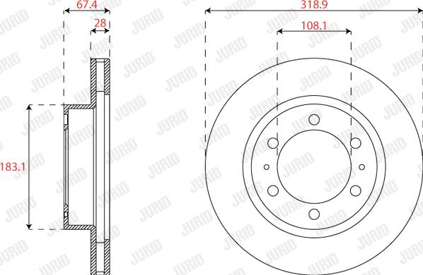 Jurid 563321J - Спирачен диск vvparts.bg