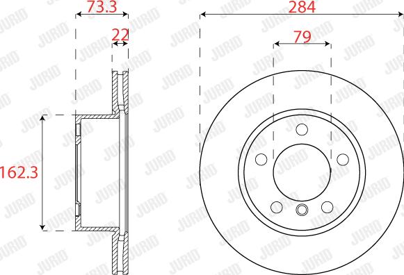 Jurid 563322JC - Спирачен диск vvparts.bg