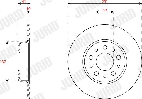 Jurid 563295JC - Спирачен диск vvparts.bg