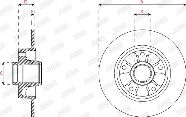 Jurid 563289JC-1 - Спирачен диск vvparts.bg