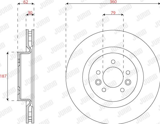 Jurid 563287JC-1 - Спирачен диск vvparts.bg