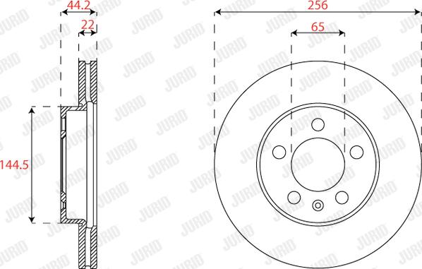 Jurid 563227JC - Спирачен диск vvparts.bg