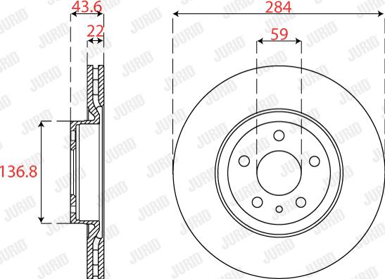 Jurid 563273JC - Спирачен диск vvparts.bg