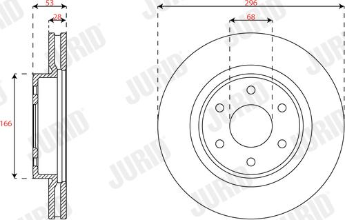 Jurid 563705JC - Спирачен диск vvparts.bg