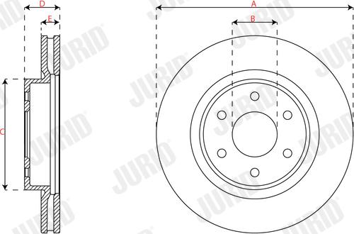 Jurid 563705JC - Спирачен диск vvparts.bg