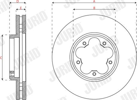 Jurid 563703JC - Спирачен диск vvparts.bg