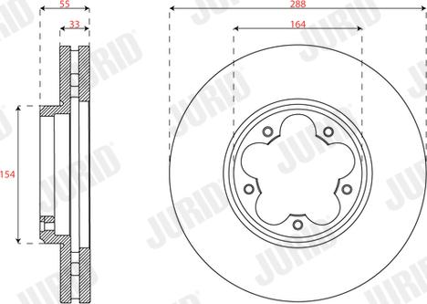 Jurid 563703JC - Спирачен диск vvparts.bg