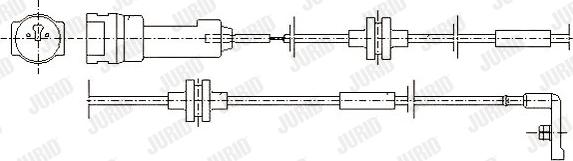 Jurid 581370 - Предупредителен контактен сензор, износване на накладките vvparts.bg