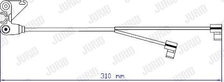 Jurid 587060 - Предупредителен контактен сензор, износване на накладките vvparts.bg