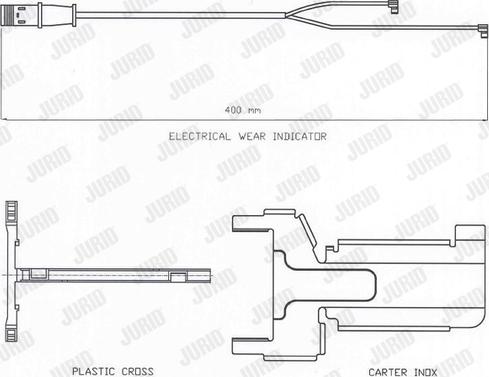 Jurid 587020 - Предупредителен контактен сензор, износване на накладките vvparts.bg