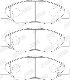 Jurid 574049J - Комплект спирачно феродо, дискови спирачки vvparts.bg