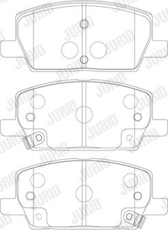 Jurid 574050J - Комплект спирачно феродо, дискови спирачки vvparts.bg