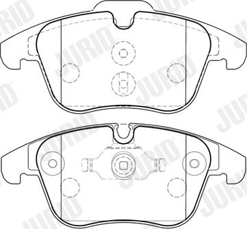 Jurid 574009J - Комплект спирачно феродо, дискови спирачки vvparts.bg