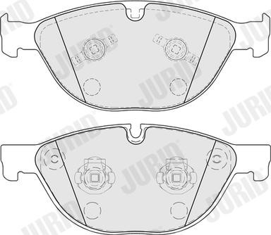 Jurid 574005J - Комплект спирачно феродо, дискови спирачки vvparts.bg