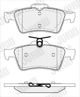 Jurid 574130J - Комплект спирачно феродо, дискови спирачки vvparts.bg