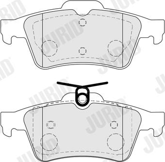 Jurid 574130J - Комплект спирачно феродо, дискови спирачки vvparts.bg