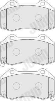 Jurid 574124J - Комплект спирачно феродо, дискови спирачки vvparts.bg