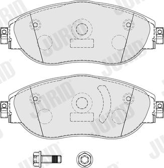 Jurid 574122J - Комплект спирачно феродо, дискови спирачки vvparts.bg