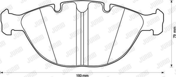 Jurid 571993J - Комплект спирачно феродо, дискови спирачки vvparts.bg