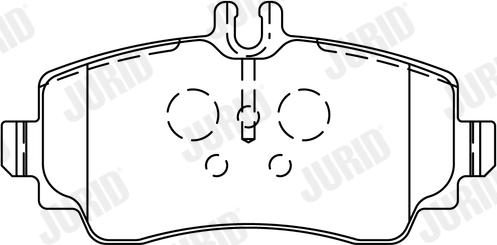 Jurid 571944J - Комплект спирачно феродо, дискови спирачки vvparts.bg