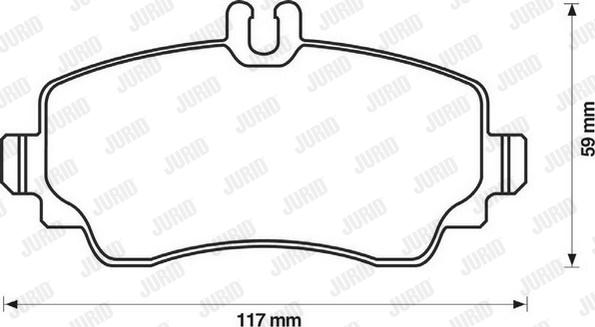 Jurid 571945JC - Комплект спирачно феродо, дискови спирачки vvparts.bg