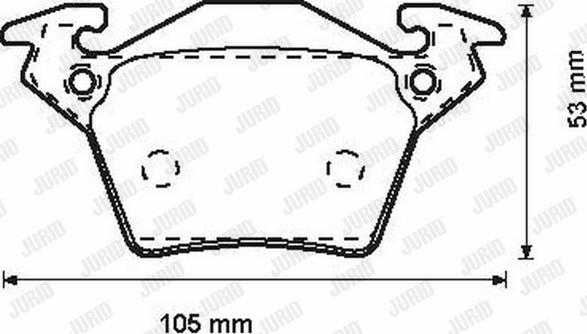 Jurid 571947J - Комплект спирачно феродо, дискови спирачки vvparts.bg