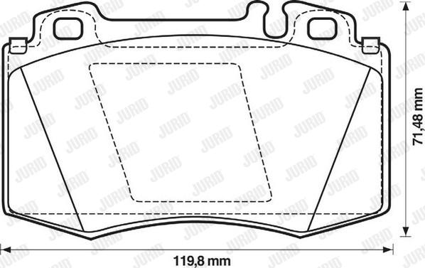 Jurid 571961J-AS - Комплект спирачно феродо, дискови спирачки vvparts.bg