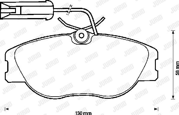 Jurid 571905J - Комплект спирачно феродо, дискови спирачки vvparts.bg