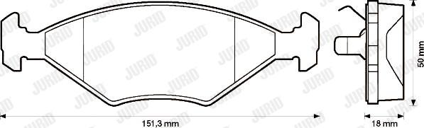 Jurid 571916J - Комплект спирачно феродо, дискови спирачки vvparts.bg
