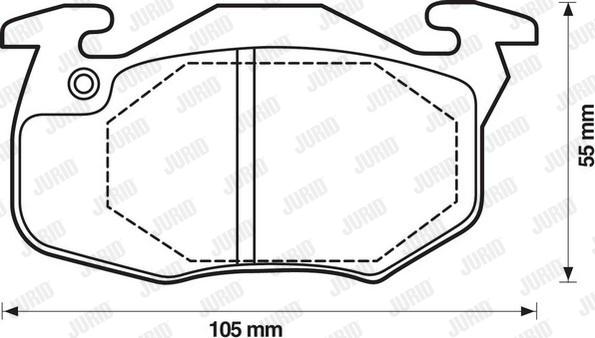 Jurid 571911D - Комплект спирачно феродо, дискови спирачки vvparts.bg