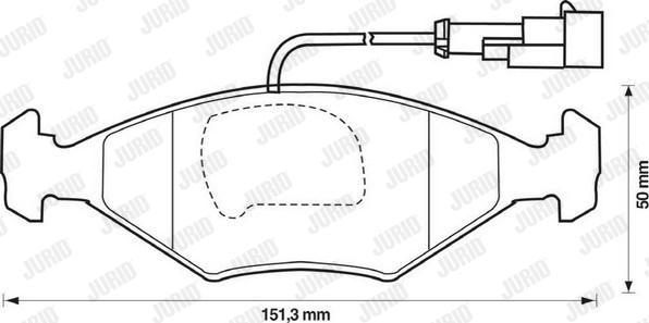 Jurid 571917J - Комплект спирачно феродо, дискови спирачки vvparts.bg