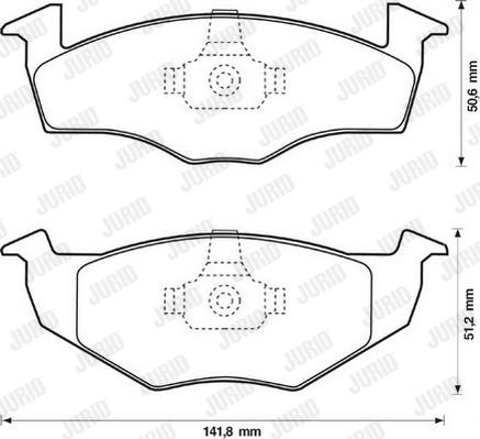 Jurid 571939D - Комплект спирачно феродо, дискови спирачки vvparts.bg