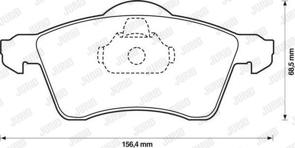 Jurid 571934J - Комплект спирачно феродо, дискови спирачки vvparts.bg