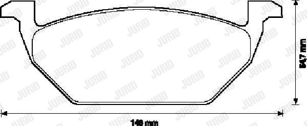 Jurid 571929J - Комплект спирачно феродо, дискови спирачки vvparts.bg