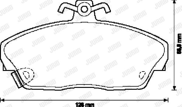 Jurid 571976J - Комплект спирачно феродо, дискови спирачки vvparts.bg